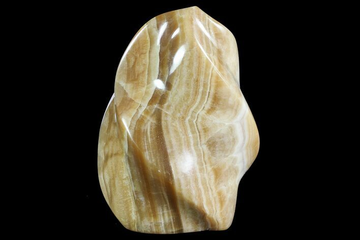 Polished, Brown Calcite Flame #74668